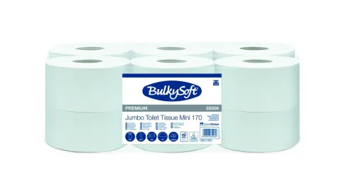 Papier toilette -  Mini Jumbo - 2 plis - blanc - 12rlx