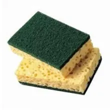 Eponge Végétale + abrasif vert 14x2,5x8cm (Horéca)