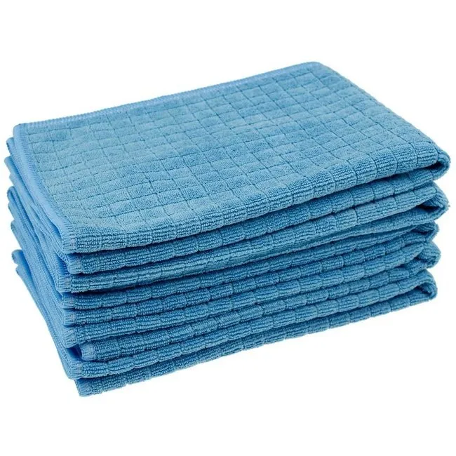 Torchon microfibre GAUFRE 50x70 cm BLEU	